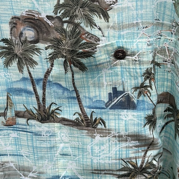 Foundry Men’s Short Sleeve Button Down Hawaiian Shirt Size 4XL - Picture 4 of 13